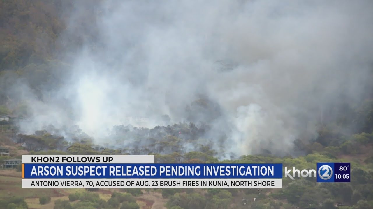 Kunia fire suspect arrested on suspicion of another arson case - YouTube