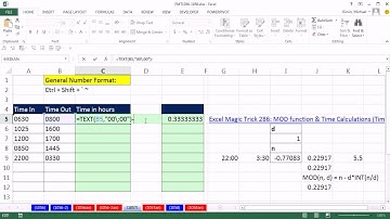 Excel Magic Trick 1057: Calculate Hours Worked From Text Time Values, Including Night Shift