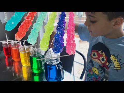 ROCK CANDY DIY science lesson! Supersaturated Solution.  Easy recipe