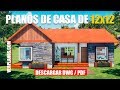 ✅ Casa de #3 Habitaciones  🏡 ➜ (DWG / PDF) ¡PLANO DE CASA GRATIS!