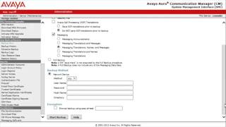 How to backup Avaya Aura Communication Manager Messaging to an external server