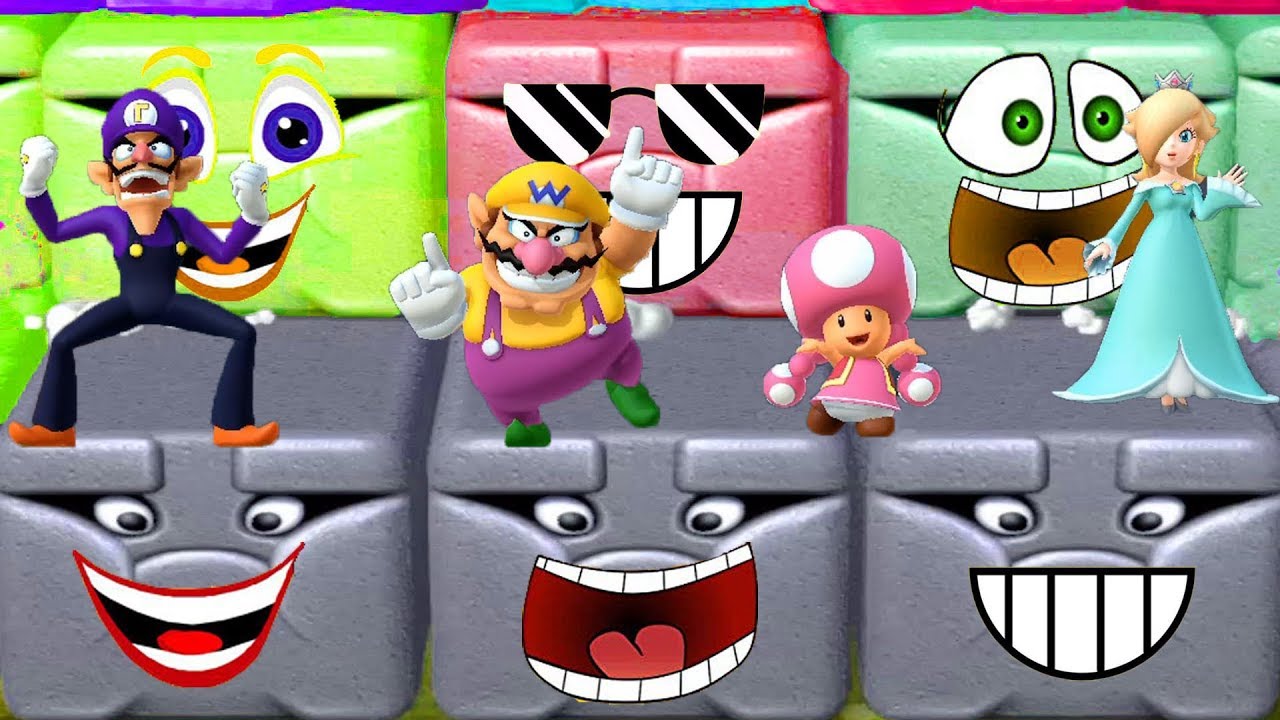 Mario Party 10 Minigames Wario vs Waluigi vs Toadette vs Rosalina