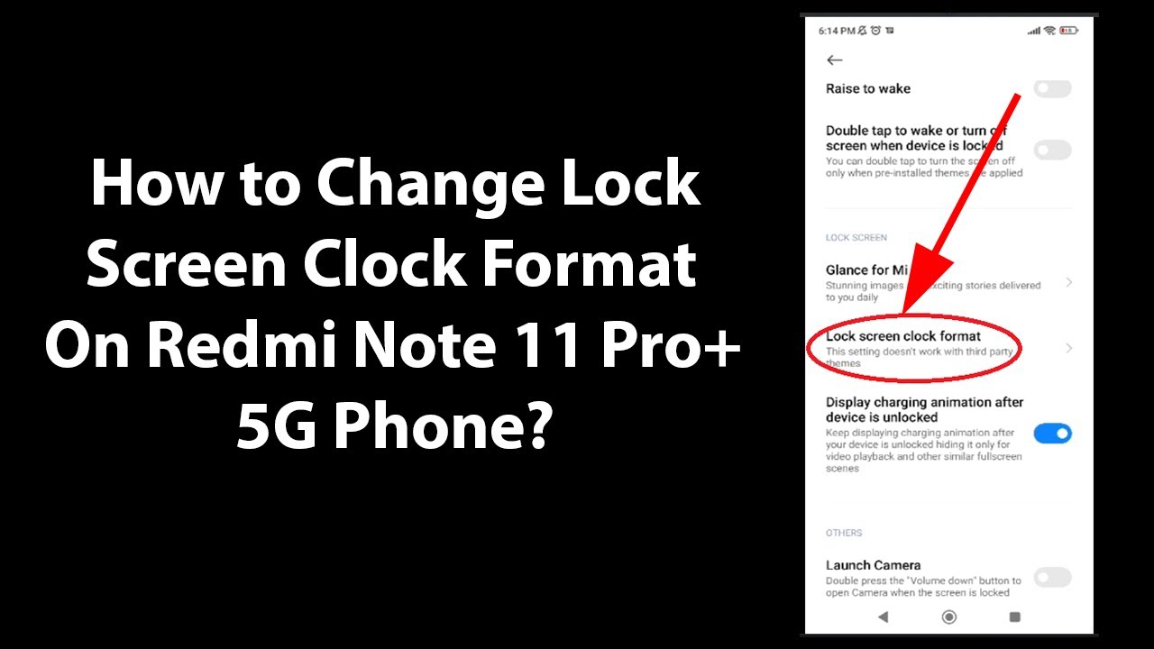 How to Change Lock Screen Clock Format On Redmi Note 11 Pro+ 5G Phone