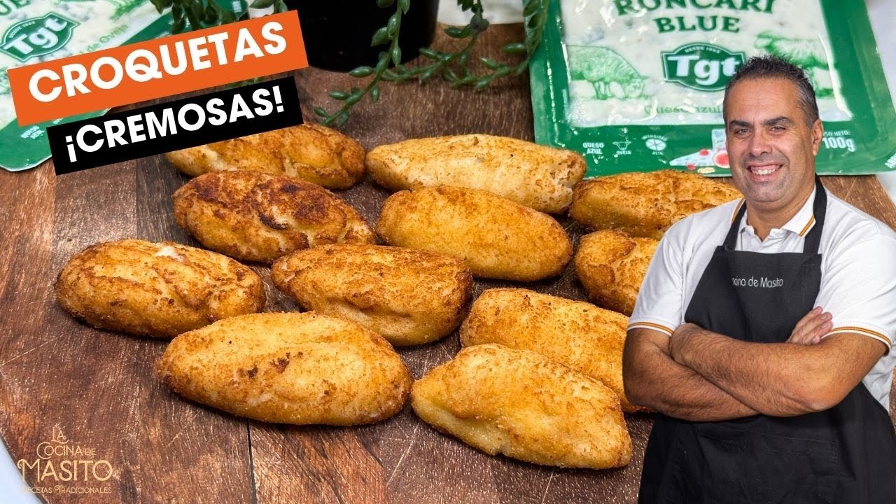 Croquetas de queso azul MUY JUGOSAS en su interior
