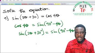 Trigonometry 1 lec002 Exercises on Complementary angles 10 @mylessonteacher
