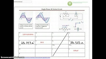 RC Series Circuit Equations & Sample Calculation (1 of 2)