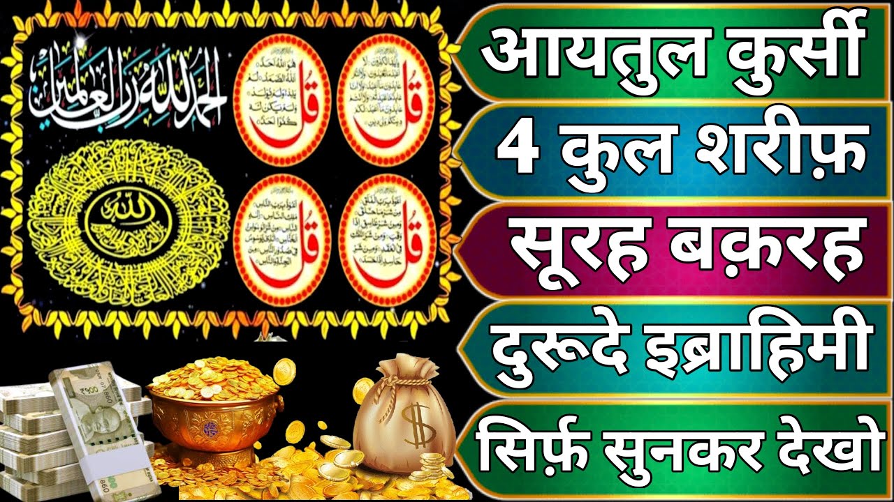 Morning Wazifa of Risk | 4 Qul | Ayatul Kursi | Surah Baqarah | Durood Tanjeena | budh ke din
