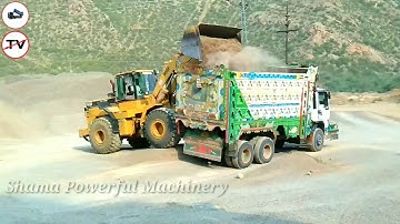 Cat 966F Wheelloader Loading Tractor And Hino Atc Truck Dumper