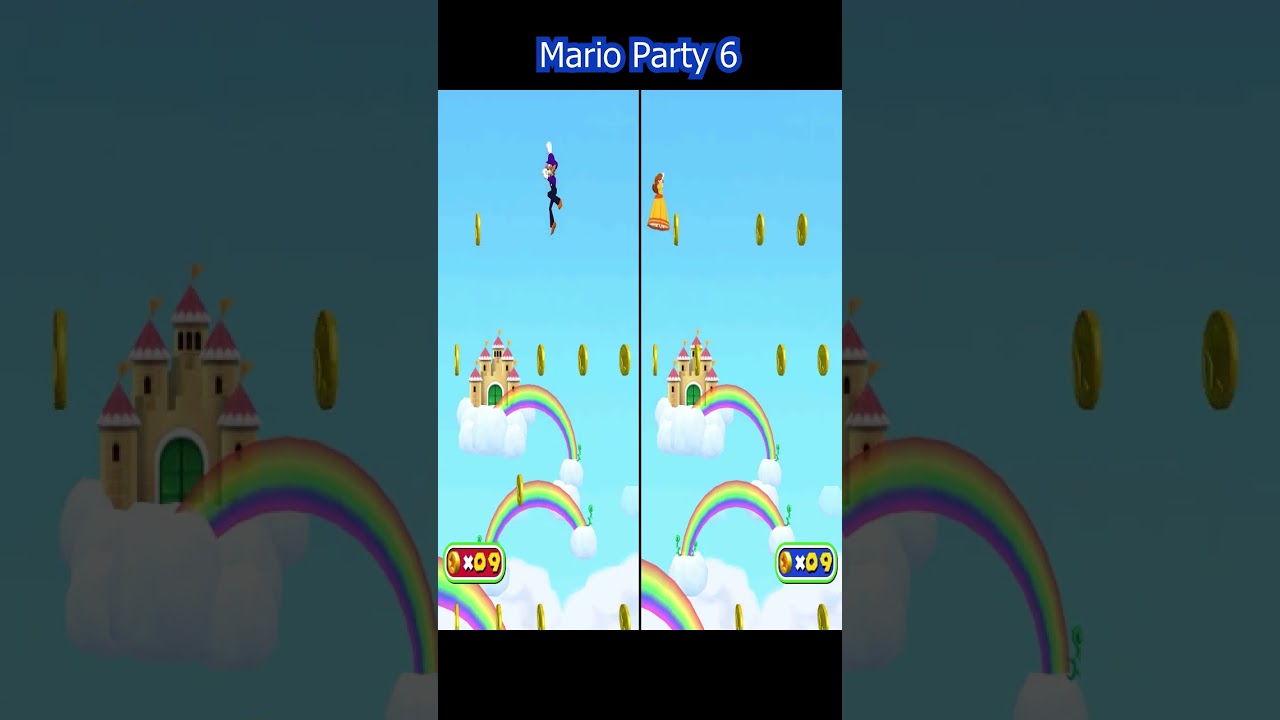 Mario Party 6 - Cashapult - Luigi vs Peach vs Mario and Koopa Kid