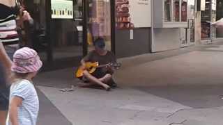 A Street Busker In Stuttgart - With A Wonderful And Strong Voice