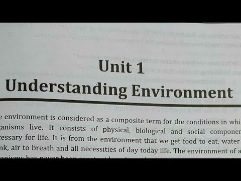 Unit 1 .Understanding environment. Concept, functions and various ...