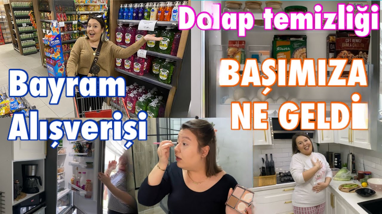 DEV TEMİZLİK VLOG | EFSANE BUZDOLABI TEMİZLİK VE DÜZENİ🧼|BAYRAM MARKET ALIŞVERİŞİ| MAKYAJ TÜYOLARI
