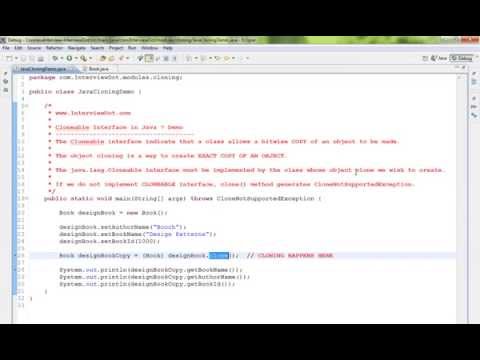 CLONEABLE INTERFACE IN JAVA   DEMO