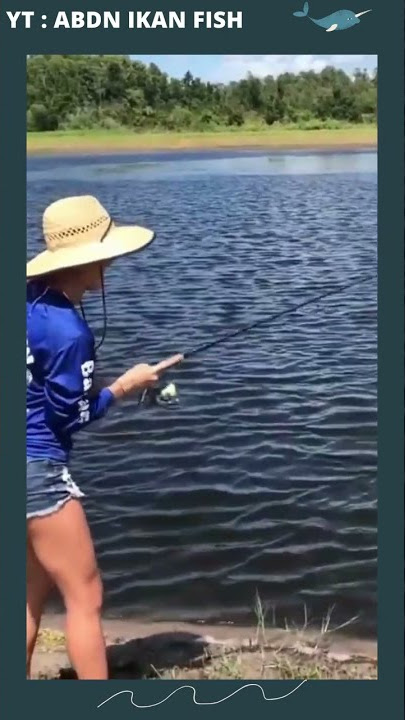 Bikin Gagal Fokus Cewe Cantik Mancing Ikan #shorts