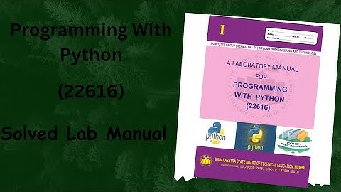 Programming With Python||Lab Manual(22616)