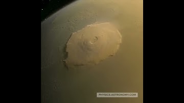 Olympus Mons on Mars, the tallest mountain in the solar system.