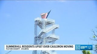 Residents in Atlanta community upset of move of 1996 Olympic cauldron