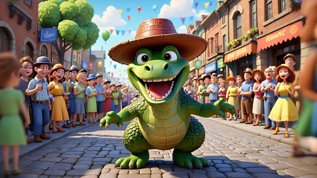 Crocodile’s Silly Hat Parade | Dress-Up Rhyme for Kids | Fun Fashion Song for Toddlers