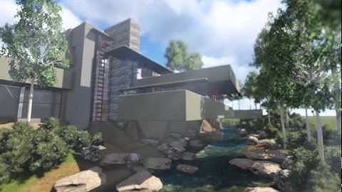 Lumion Rendering - Falling Water Tribute. Architectural Gem by Frank Lloyd Wright