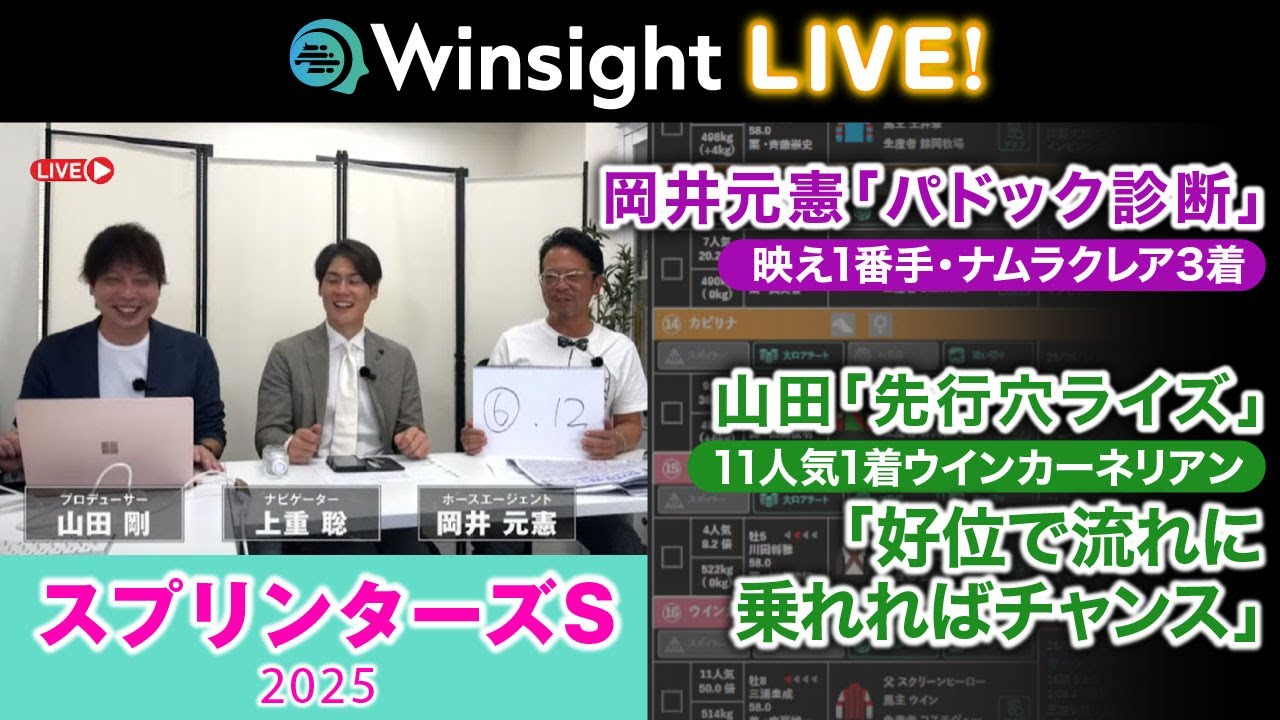 Winsight LIVE!「スプリンターズS」