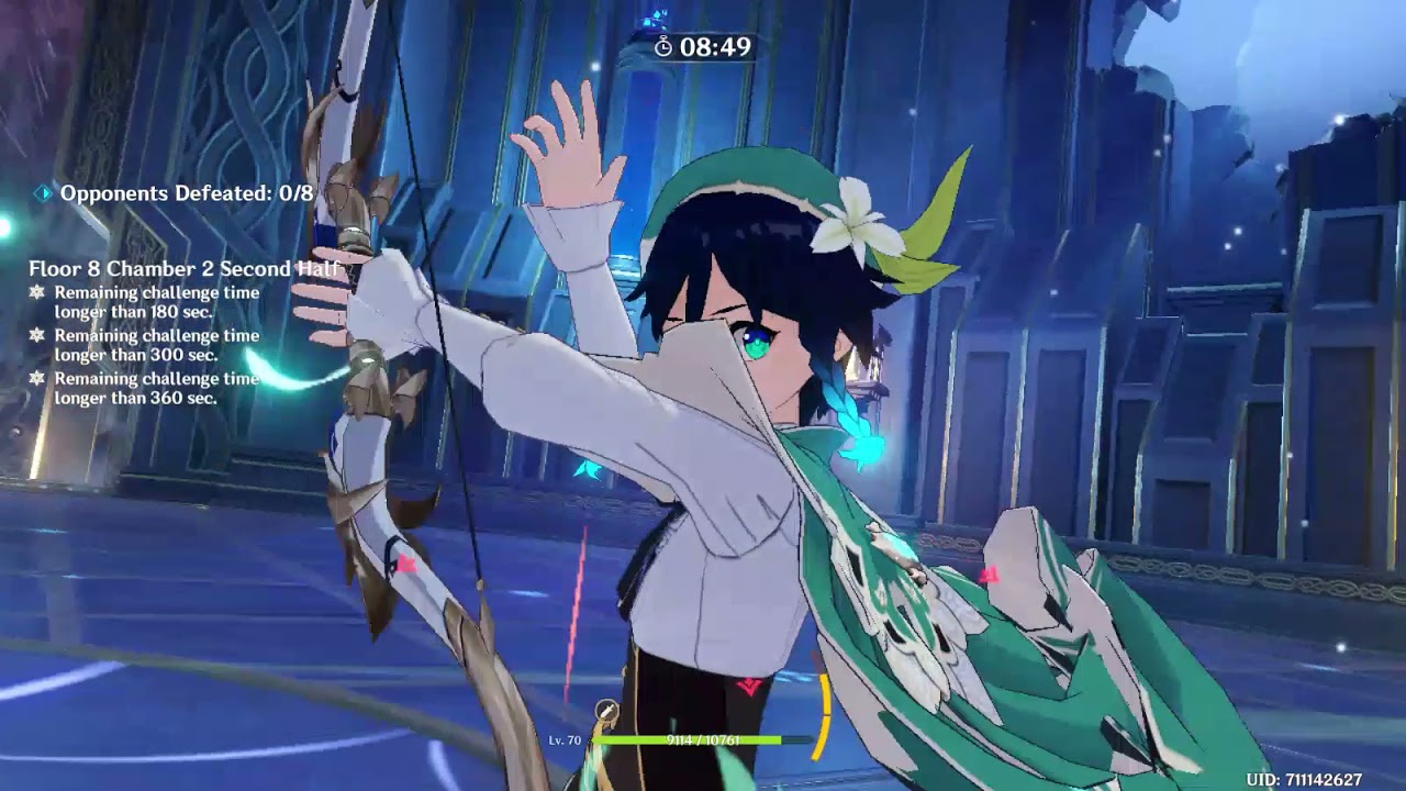 Spiral Abyss clearing floor 8 9 star. full pyro team and anemo team