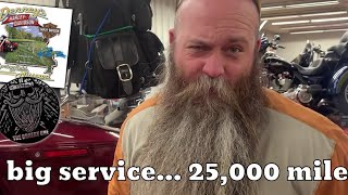 Getting lubed up | The big 25,000 mile bike service on the Road Glide at Denney’s H-D