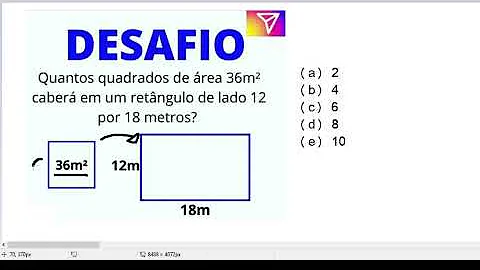 Como calcular quantos quadrados cabem em um retângulo?