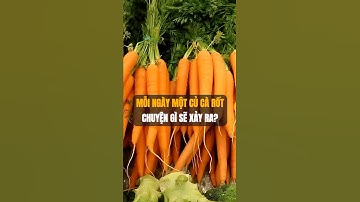 Điều gì sẽ xảy ra nếu bạn ăn 1 củ cà rốt mỗi ngày?  #songkhoemoingay #anuongkhoahoc #carot