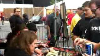 Celebrity DevilDriver signing at ESP Booth  at Chicago OZZFEST live at Net Worth
