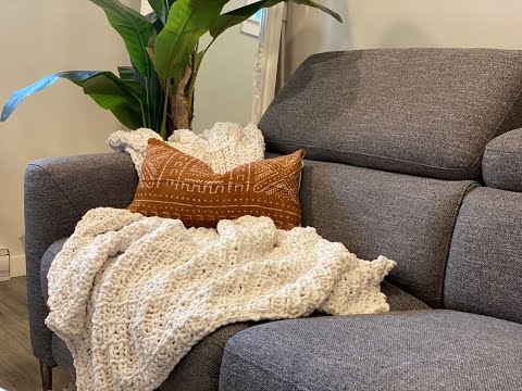 HOW TO - KNIT A HURDLE STITCH THROW - EASY FOR BEGINNER KNITTERS