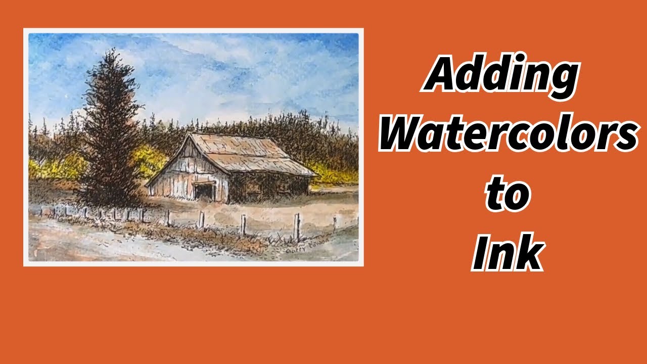 Adding Watercolor to a Pen and Ink Drawing - YouTube