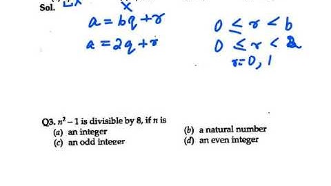 Ex 1.1 Q2 NCERT Exemplar Class 10|| For some integer q, every odd integer is of the form (A) q (B)