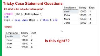 Tricky CASE Statement Interview Questions | CASE WHEN | WHEN Clause | CASE Statement in SQL| CASE