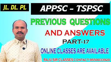 GENERAL STUDIES|PREVIOUS QUESTIONS AND ANSWERS| PART-17TSPSC #tslprb #tspsc