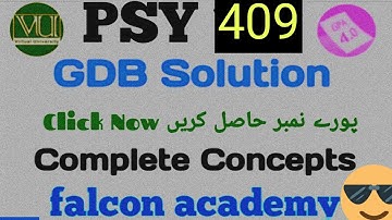 PSY409 GDB Solution 2024|PSY409 GDB Solution Fall 2023|PSY409 GDB Solution