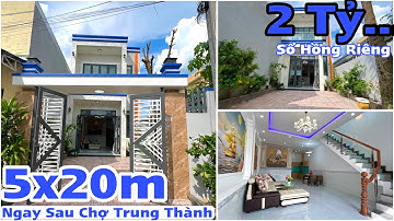 Hơn 2 Tỷ Nhận Ngay Căn Nhà Sổ Hồng Riêng || 5x20m Ngay Sau Chợ Trung Thành Trục Đường Đinh Đức Thiện