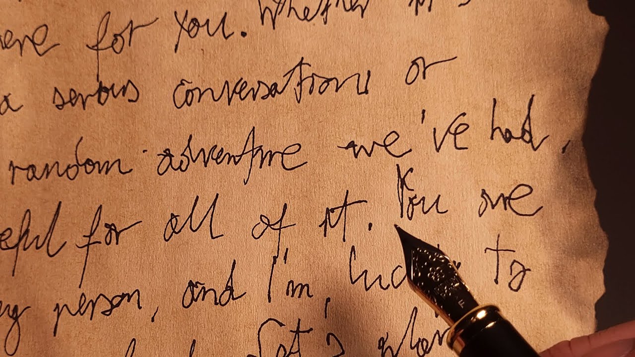 ASMR writing a letter (extremely bad handwriting) - YouTube