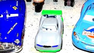 Pixar Cars Customs Fabulous Doc Hudson with Mini Trainer and Bling Bling McQueen