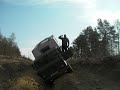 ГАЗ-66 - offroad на боку... Шишига захотела прилечь + водные препятствия.