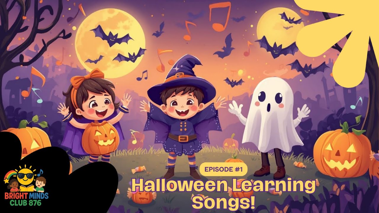 🎃 Halloween Learning Songs for Kids and Toddlers | Bright Minds Club 876 👻
