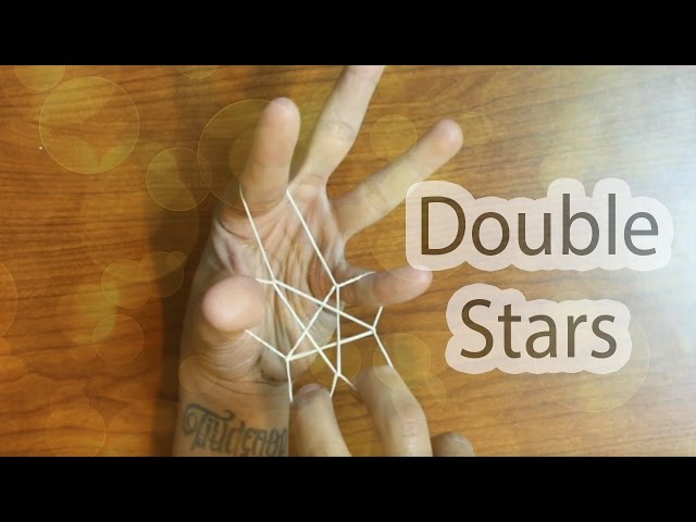 Round Double Star Rubber Stamp