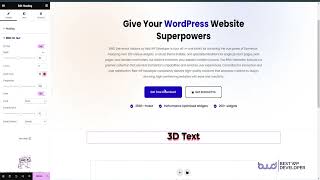 Transform Your Website with Eye-Catching 3D Text! | BWD Elementor Addons
