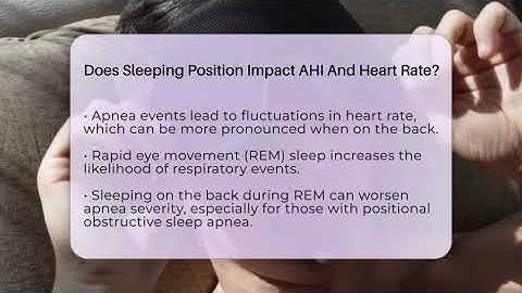 Does Sleeping Position Impact AHI And Heart Rate? - Sleep Apnea Support Network