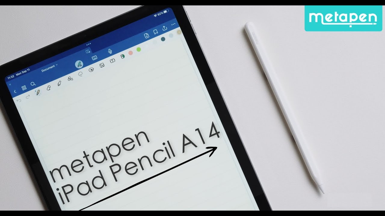 Metapen Pencil A14 Wireless Charge, Best Substitute for Apple Pencil 2nd  Generation, Stylus Pen for iPad Air 5/4, iPad Pro 12.9 6th~3rd, iPad Pro  11 4th~1st - Enjoy Battery Widget & Bonus