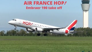 Air France HOP! Embraer 190LR take off DUBLIN AIRPORT