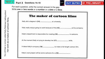 B1 PRELIMINARY 1   TEST 2 PART 3     #pet2020       #b1preliminary1    #pet2020test1part1