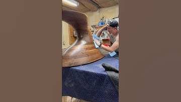 Final steps!! One of a kind table base #woodworking #asmr