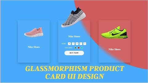 Glassmorphism Product Card UI Design using HTML and CSS | Html CSS Glass morphism Effects In Hindi