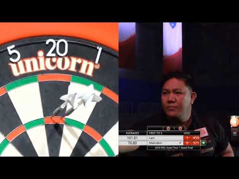 9 DARTER FROM NOEL MALICDEM ON PDC ASIA TOUR 2018 - AWESOME MOMENT - NINE DARTER