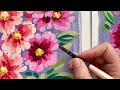 Painting Hollyhocks in Acrylic